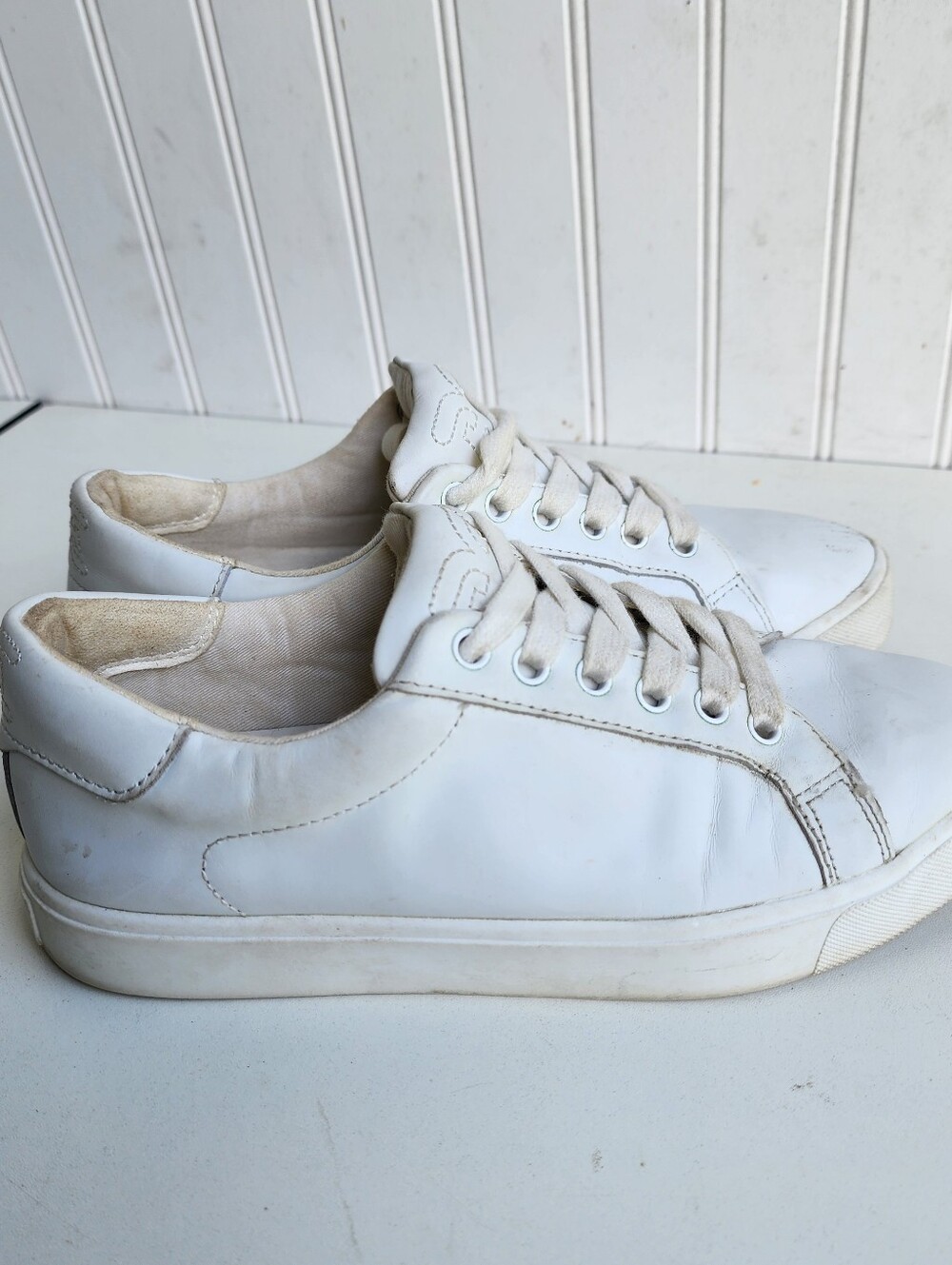 Sam Edelman Ethyl Low-Top Platform Sneaker Shoes Women's White Size US 7 M
